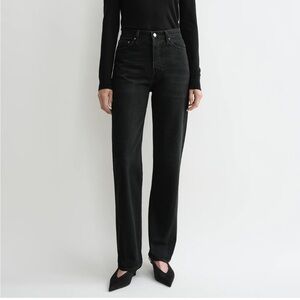 Toteme Twisted Seam Jeans in Faded Black